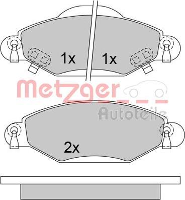 Metzger 1170632 - Гальмівні колодки, дискові гальма autozip.com.ua