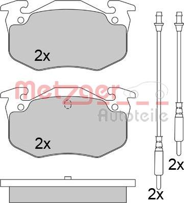 Metzger 1170624 - Гальмівні колодки, дискові гальма autozip.com.ua