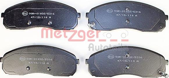 Metzger 1170670 - Гальмівні колодки, дискові гальма autozip.com.ua
