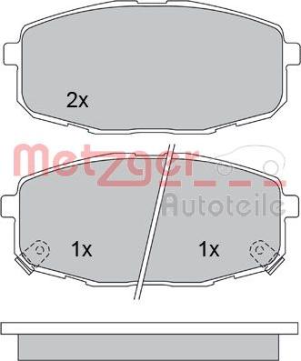 Metzger 1170097 - Гальмівні колодки, дискові гальма autozip.com.ua