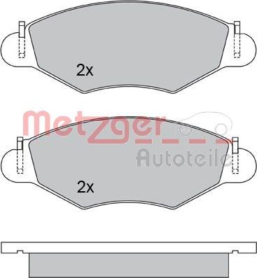 Metzger 1170059 - Гальмівні колодки, дискові гальма autozip.com.ua