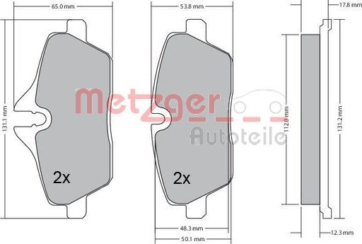 Metzger 1170055 - Гальмівні колодки, дискові гальма autozip.com.ua