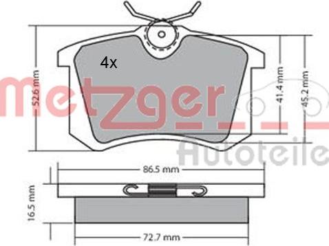 Metzger 1170060 - Гальмівні колодки, дискові гальма autozip.com.ua