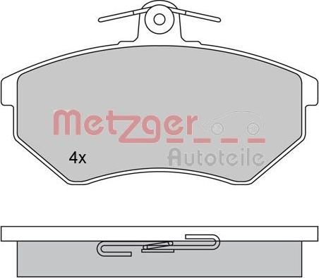 Metzger 1170062 - Гальмівні колодки, дискові гальма autozip.com.ua