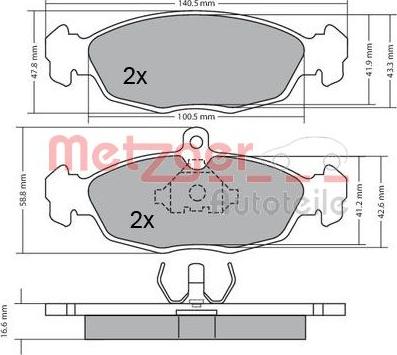 Metzger 1170015 - Гальмівні колодки, дискові гальма autozip.com.ua