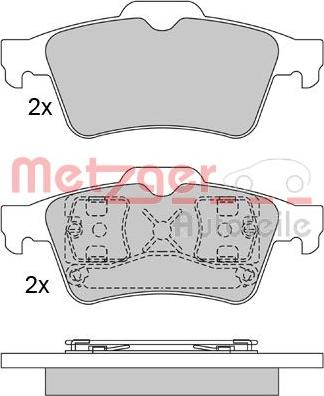 Metzger 1170080 - Гальмівні колодки, дискові гальма autozip.com.ua