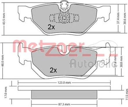 Metzger 1170031 - Гальмівні колодки, дискові гальма autozip.com.ua