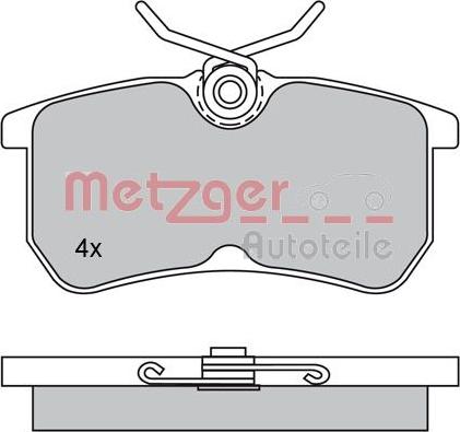 Metzger 1170025 - Гальмівні колодки, дискові гальма autozip.com.ua