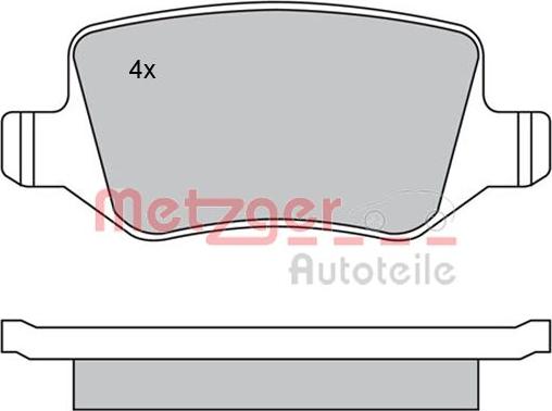 Metzger 1170028 - Гальмівні колодки, дискові гальма autozip.com.ua