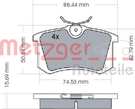 Metzger 1170022 - Гальмівні колодки, дискові гальма autozip.com.ua