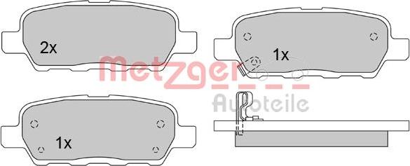 Metzger 1170079 - Гальмівні колодки, дискові гальма autozip.com.ua