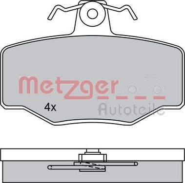 Metzger 1170076 - Гальмівні колодки, дискові гальма autozip.com.ua