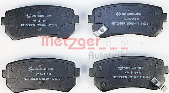 Metzger 1170070 - Гальмівні колодки, дискові гальма autozip.com.ua