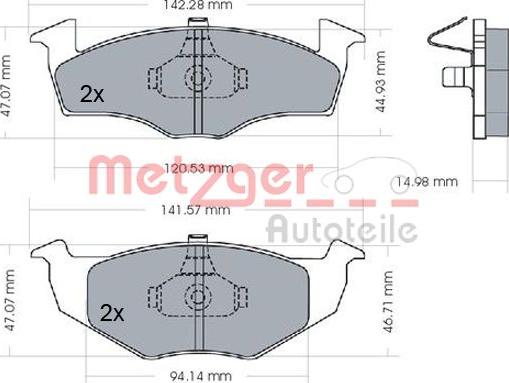 Metzger 1170072 - Гальмівні колодки, дискові гальма autozip.com.ua