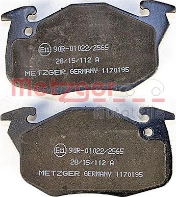 Metzger 1170195 - Гальмівні колодки, дискові гальма autozip.com.ua