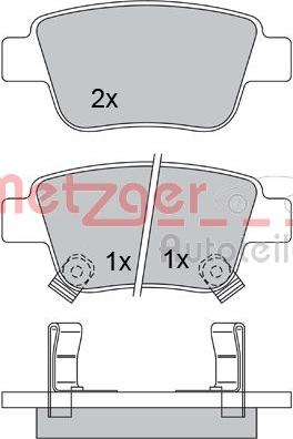 Metzger 1170193 - Гальмівні колодки, дискові гальма autozip.com.ua