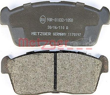 Metzger 1170197 - Гальмівні колодки, дискові гальма autozip.com.ua