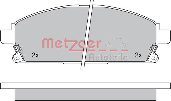 Metzger 1170159 - Гальмівні колодки, дискові гальма autozip.com.ua