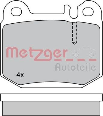 Metzger 1170157 - Гальмівні колодки, дискові гальма autozip.com.ua