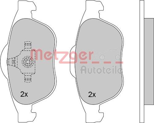 Metzger 1170161 - Гальмівні колодки, дискові гальма autozip.com.ua