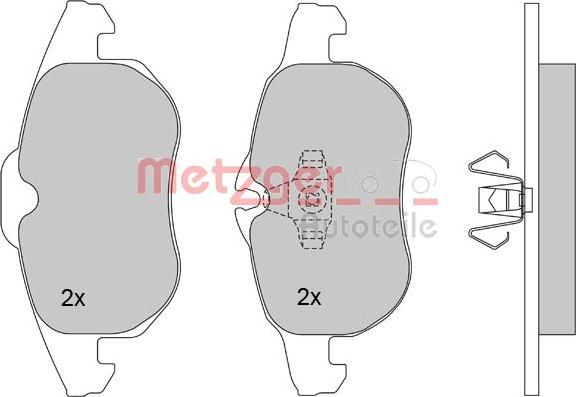 Metzger 1170100 - Гальмівні колодки, дискові гальма autozip.com.ua