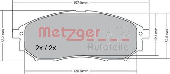 Metzger 1170101 - Гальмівні колодки, дискові гальма autozip.com.ua