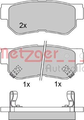 Metzger 1170119 - Гальмівні колодки, дискові гальма autozip.com.ua