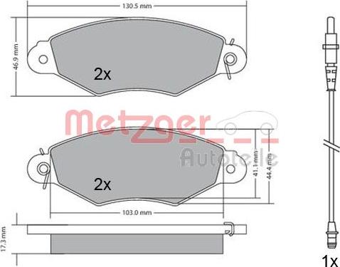 Metzger 1170115 - Гальмівні колодки, дискові гальма autozip.com.ua