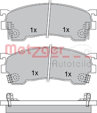 Metzger 1170183 - Гальмівні колодки, дискові гальма autozip.com.ua