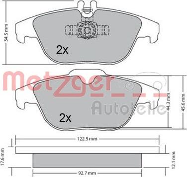 Metzger 1170132 - Гальмівні колодки, дискові гальма autozip.com.ua