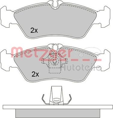 Metzger 1170179 - Гальмівні колодки, дискові гальма autozip.com.ua