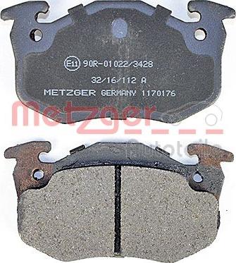 Metzger 1170176 - Гальмівні колодки, дискові гальма autozip.com.ua