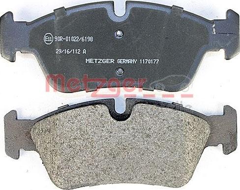 Metzger 1170177 - Гальмівні колодки, дискові гальма autozip.com.ua