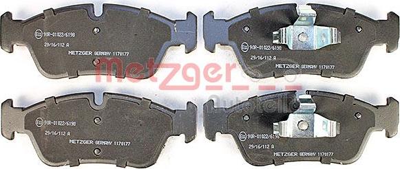Metzger 1170177 - Гальмівні колодки, дискові гальма autozip.com.ua