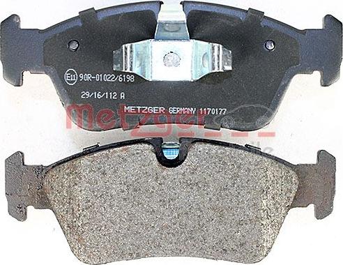 Metzger 1170177 - Гальмівні колодки, дискові гальма autozip.com.ua