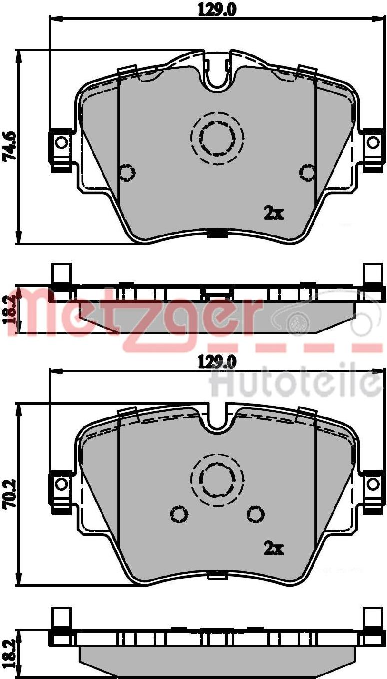 Metzger 1170845 - Гальмівні колодки, дискові гальма autozip.com.ua