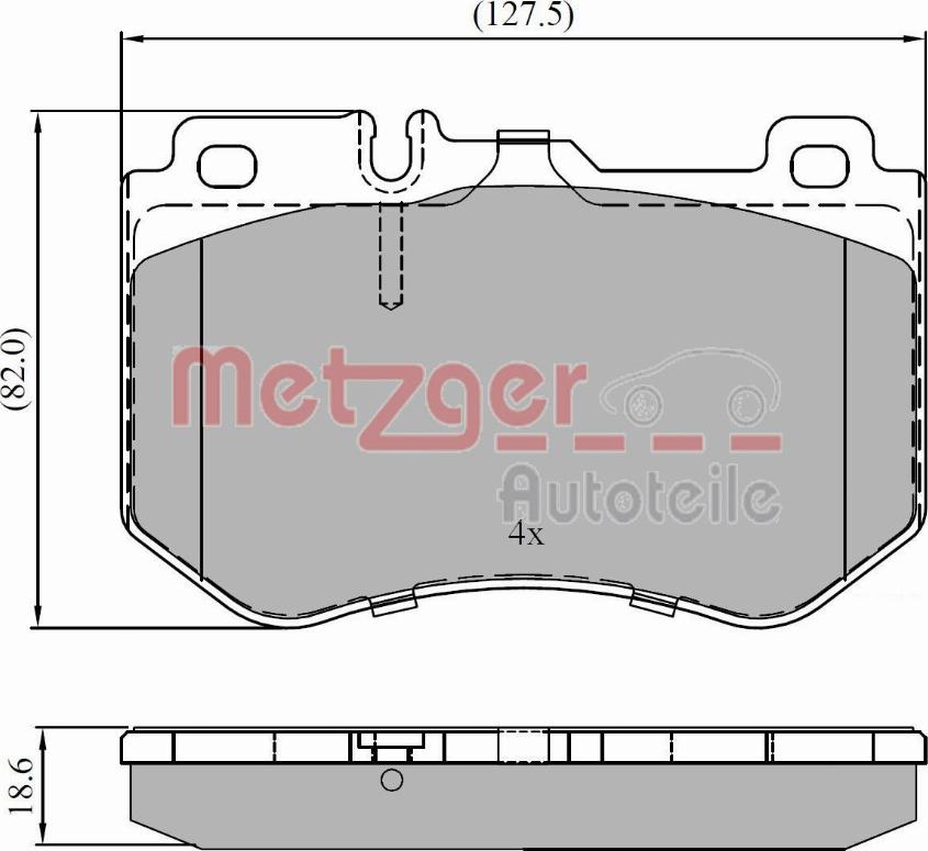 Metzger 1170852 - Гальмівні колодки, дискові гальма autozip.com.ua