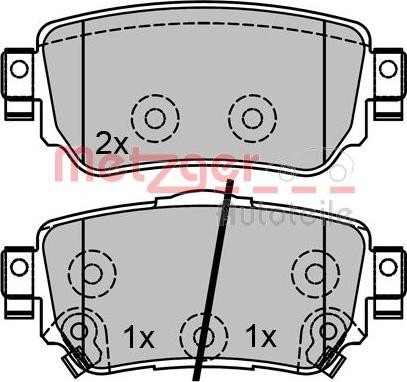 Metzger 1170802 - Гальмівні колодки, дискові гальма autozip.com.ua