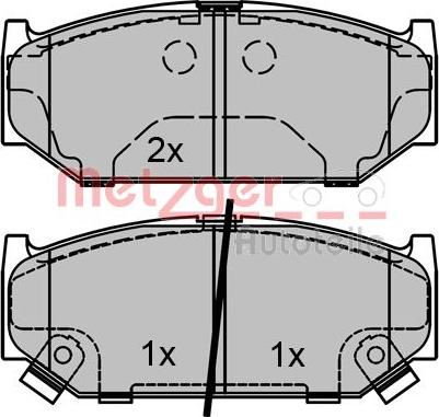 Metzger 1170813 - Гальмівні колодки, дискові гальма autozip.com.ua