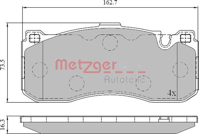 Metzger 1170830 - Гальмівні колодки, дискові гальма autozip.com.ua