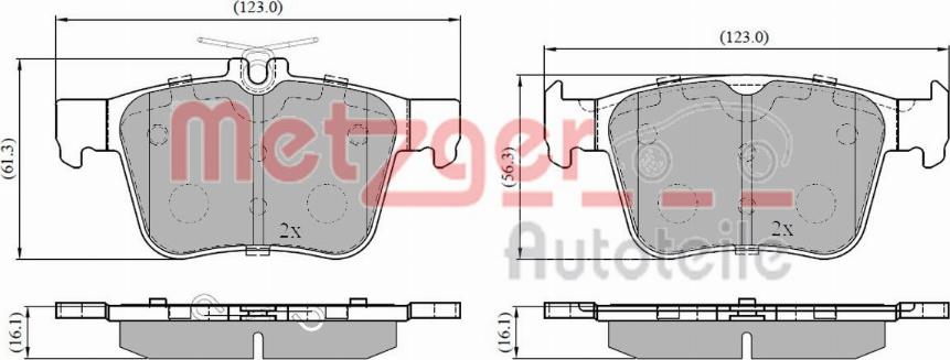 Metzger 1170829 - Гальмівні колодки, дискові гальма autozip.com.ua