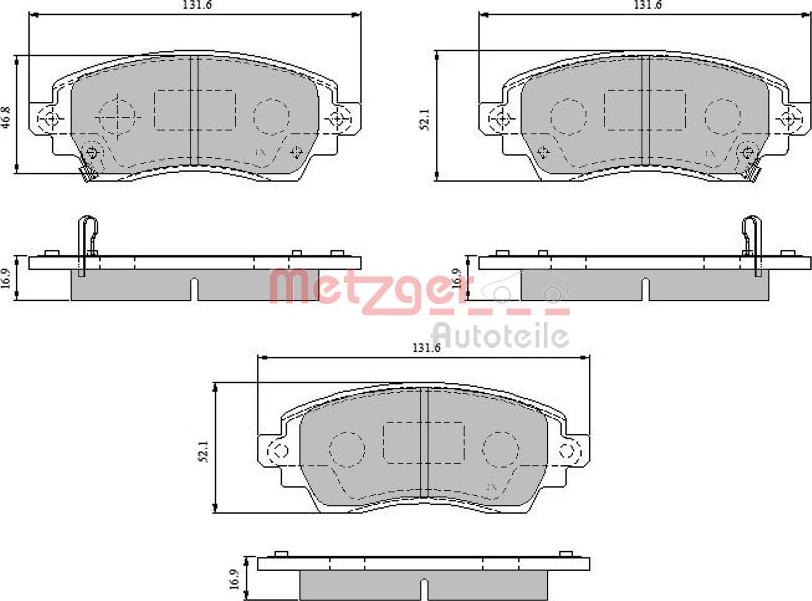 Metzger 1170824 - Гальмівні колодки, дискові гальма autozip.com.ua