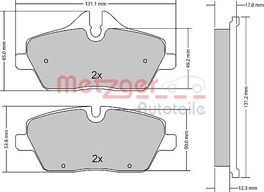 Metzger 1170826 - Гальмівні колодки, дискові гальма autozip.com.ua