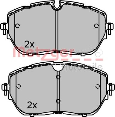 Metzger 1170821 - Гальмівні колодки, дискові гальма autozip.com.ua