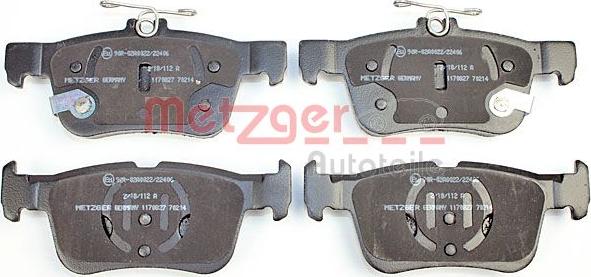 Metzger 1170827 - Гальмівні колодки, дискові гальма autozip.com.ua