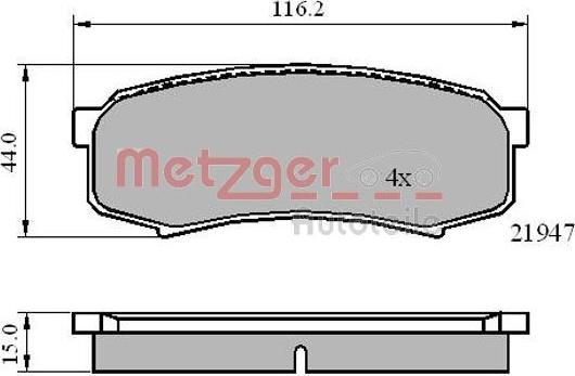 Metzger 1170871 - Гальмівні колодки, дискові гальма autozip.com.ua