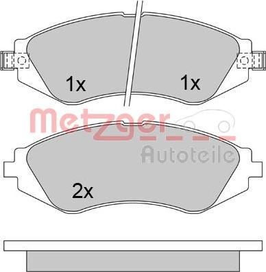 Metzger 1170391 - Гальмівні колодки, дискові гальма autozip.com.ua