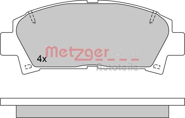Metzger 1170398 - Гальмівні колодки, дискові гальма autozip.com.ua