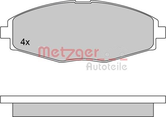 Metzger 1170354 - Гальмівні колодки, дискові гальма autozip.com.ua