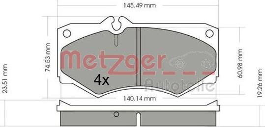 Metzger 1170351 - Гальмівні колодки, дискові гальма autozip.com.ua